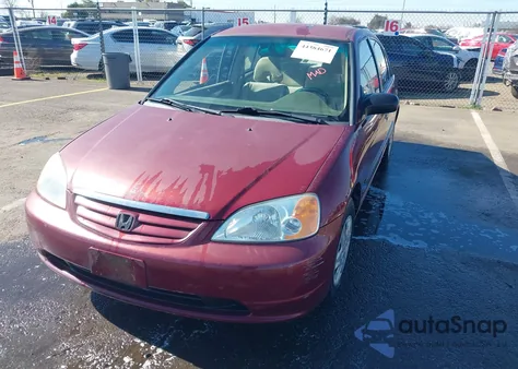 2003 Honda Civic Lx z USA, uszkodzony, nr VIN 2HGES16503H580604